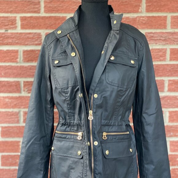 Tommy Hilfiger Dark Olive Utility Jacket w/ Gold Hardware | Women’s Small - Picture 7 of 14